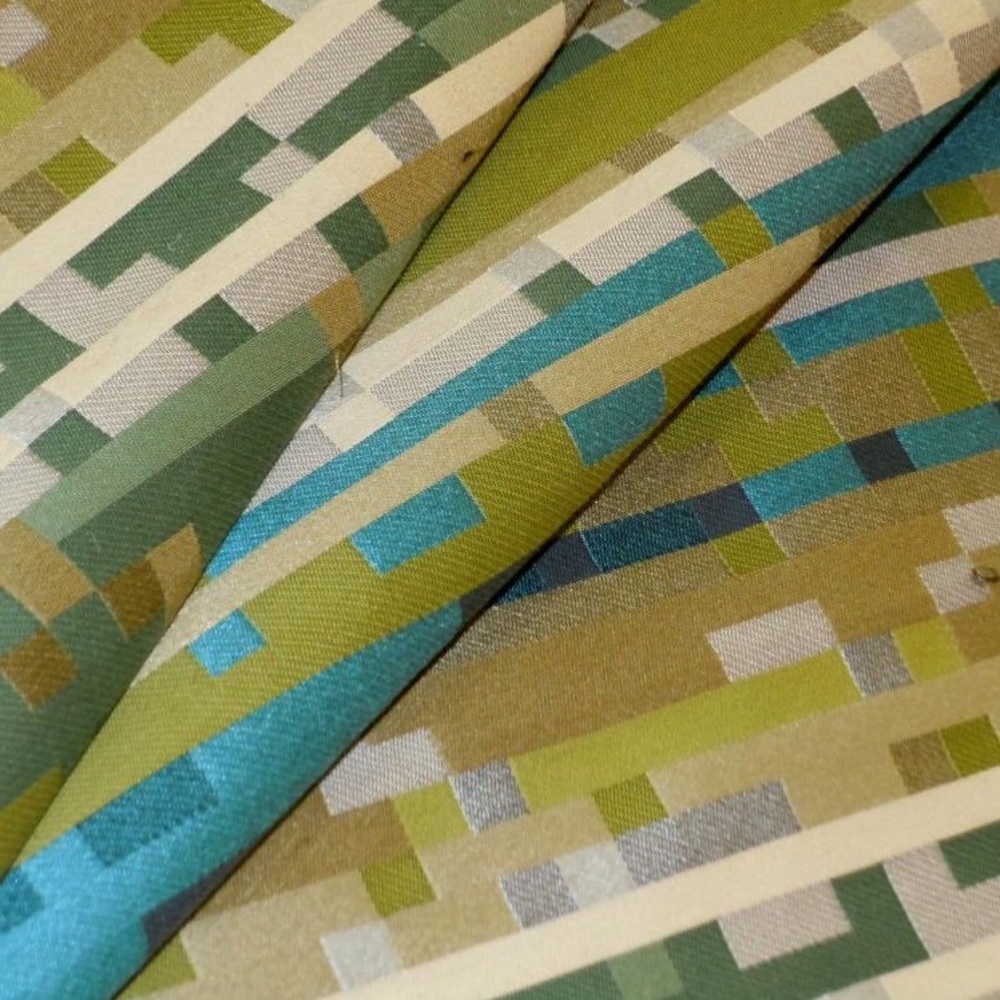 Anagram Electric Graphic Green Hospitality Fabric